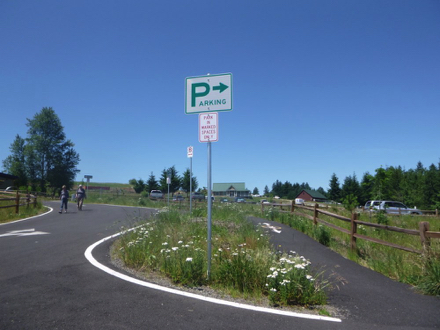 The parking lot is approximately ½ mile from the entrance The parking lot is approximately ½ mile from the entrance